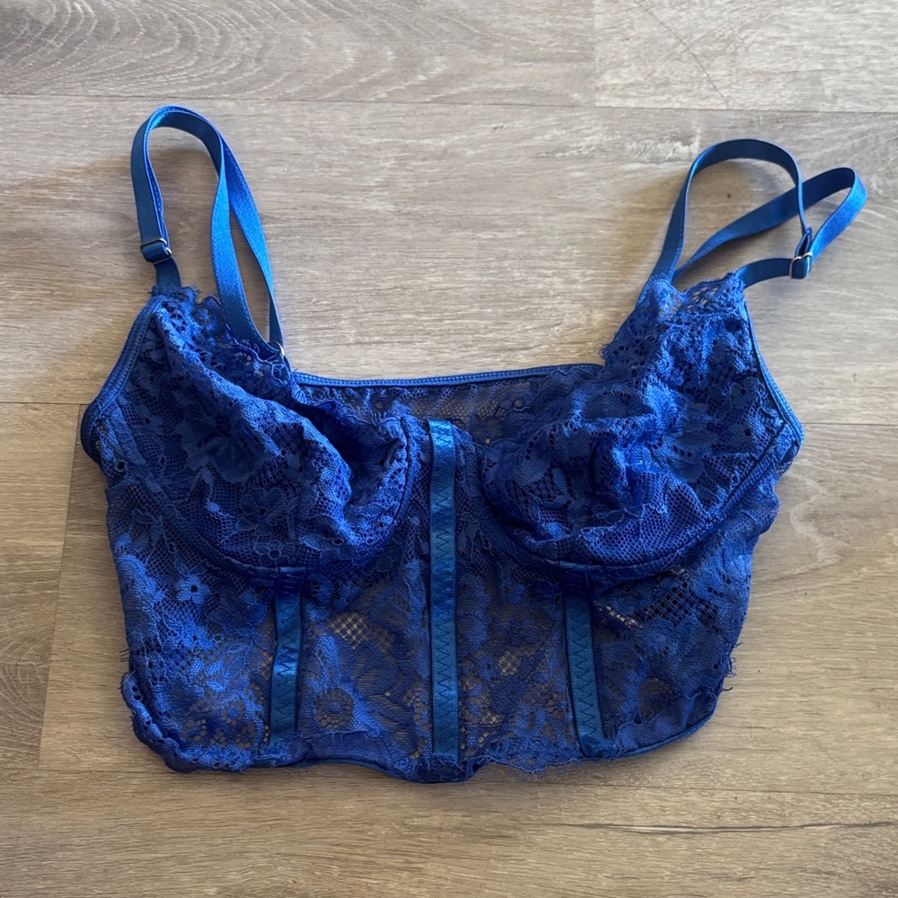 SHEIN Royal Blue Lace Bralette